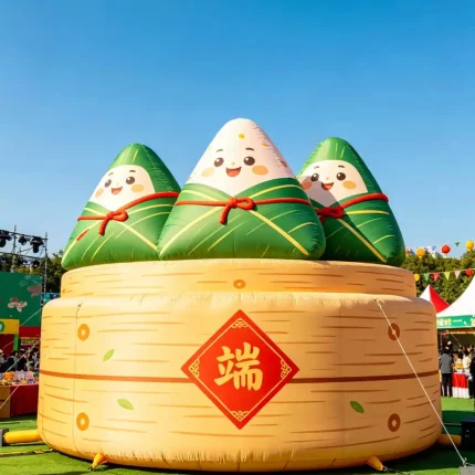 端午巨型蒸笼粽子充气气模商圈文旅美陈卡通粽子活动引流充气装置