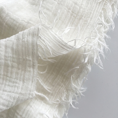 本白纯白植物蓝染用白围巾丝巾