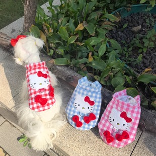 猫咪狗狗冬天羽绒服小型犬比熊马尔济斯约克夏羽绒马甲带牵引衣服