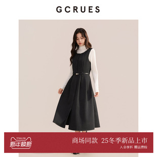 裙 套装 G09D13A0262 简约毛呢背心裙两件套女冬时尚 GCRUES商场同款