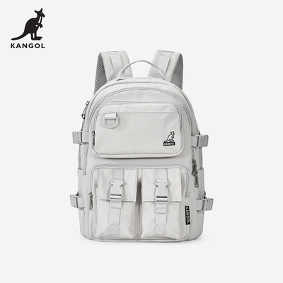 KANGOL双肩包女背包旅行轻便户外防水包大容量电脑包多口袋书包男