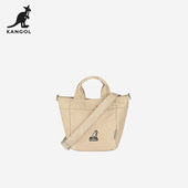 KANGOL单肩斜挎包女新款 时尚 休闲手提水桶包小众质感迷你小包包潮