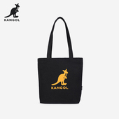 KANGOL帆布购物袋大容量男女学生小众简约百搭便携单肩手提托特包