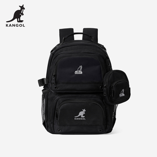 KANGOL背包旅行轻便户外防水包双肩包女大容量电脑包多口袋书包男