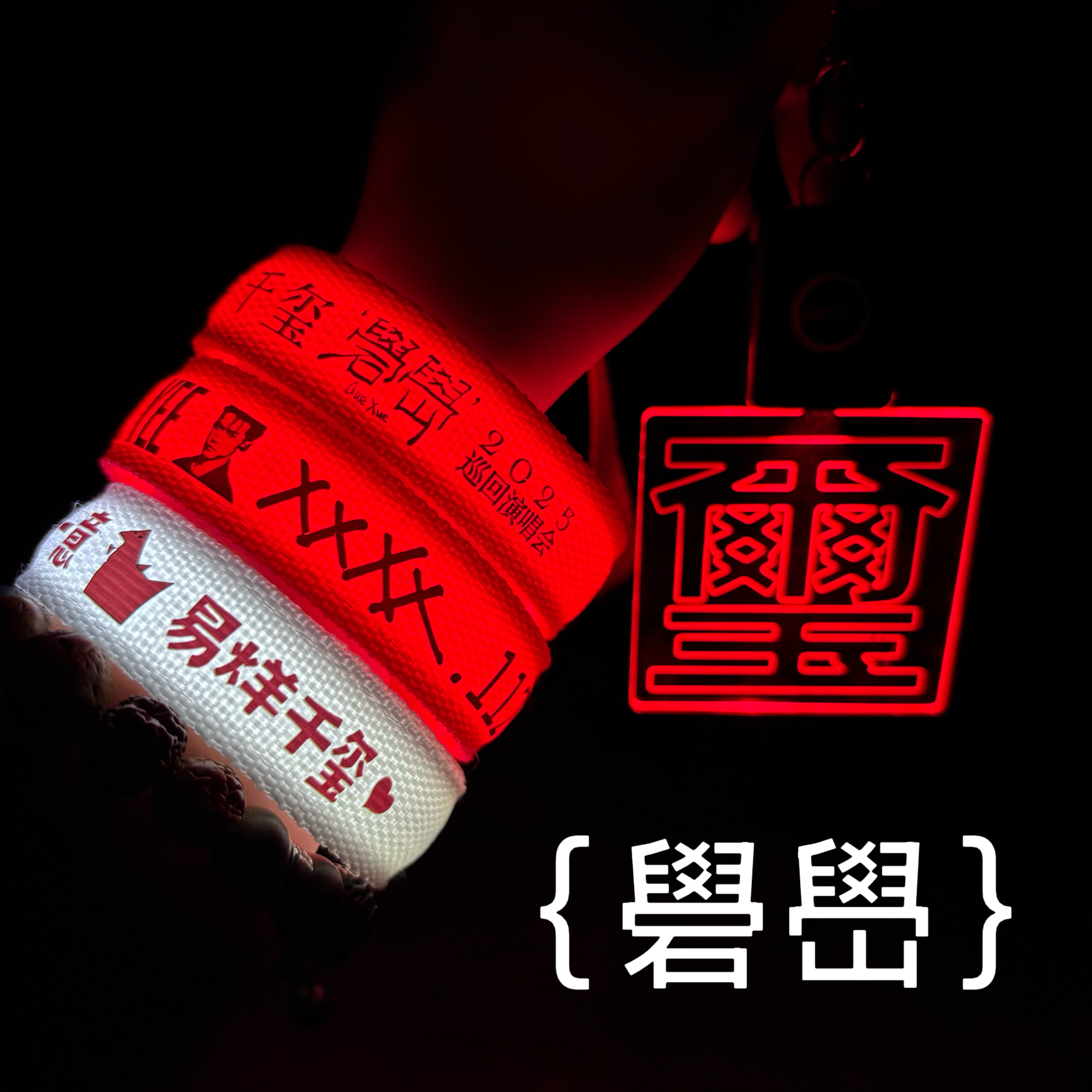 2025易烊千玺应援周边发光手环胸牌巡回演唱会粉丝助威发光道具