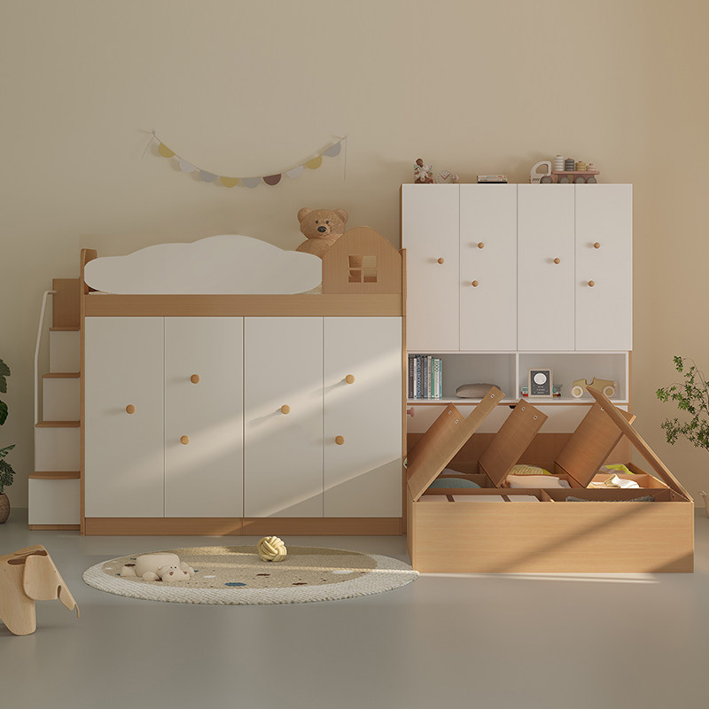 衣帽间式高低子母床衣