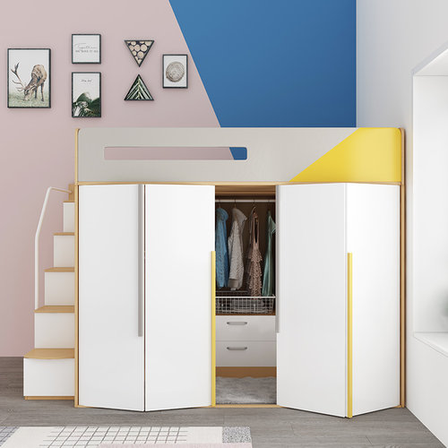 考拉森林上床小户型省空间衣柜床