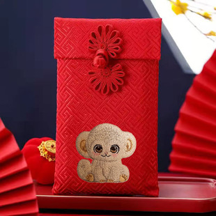 猴年生肖宝宝生日红包春节过年压岁包创意布艺红包儿童万元利是封