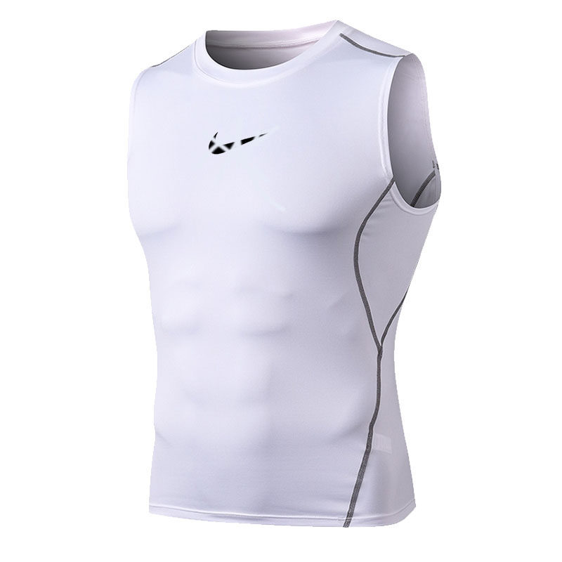 thumbnail for Pro High-Elastic Sports Compression Clothing for Men, Long-Sleeve and Short-Sleeve Quick-Dry T-Shirts for Running, Fitness, Basketball Training, and Sleeveless Base Layer