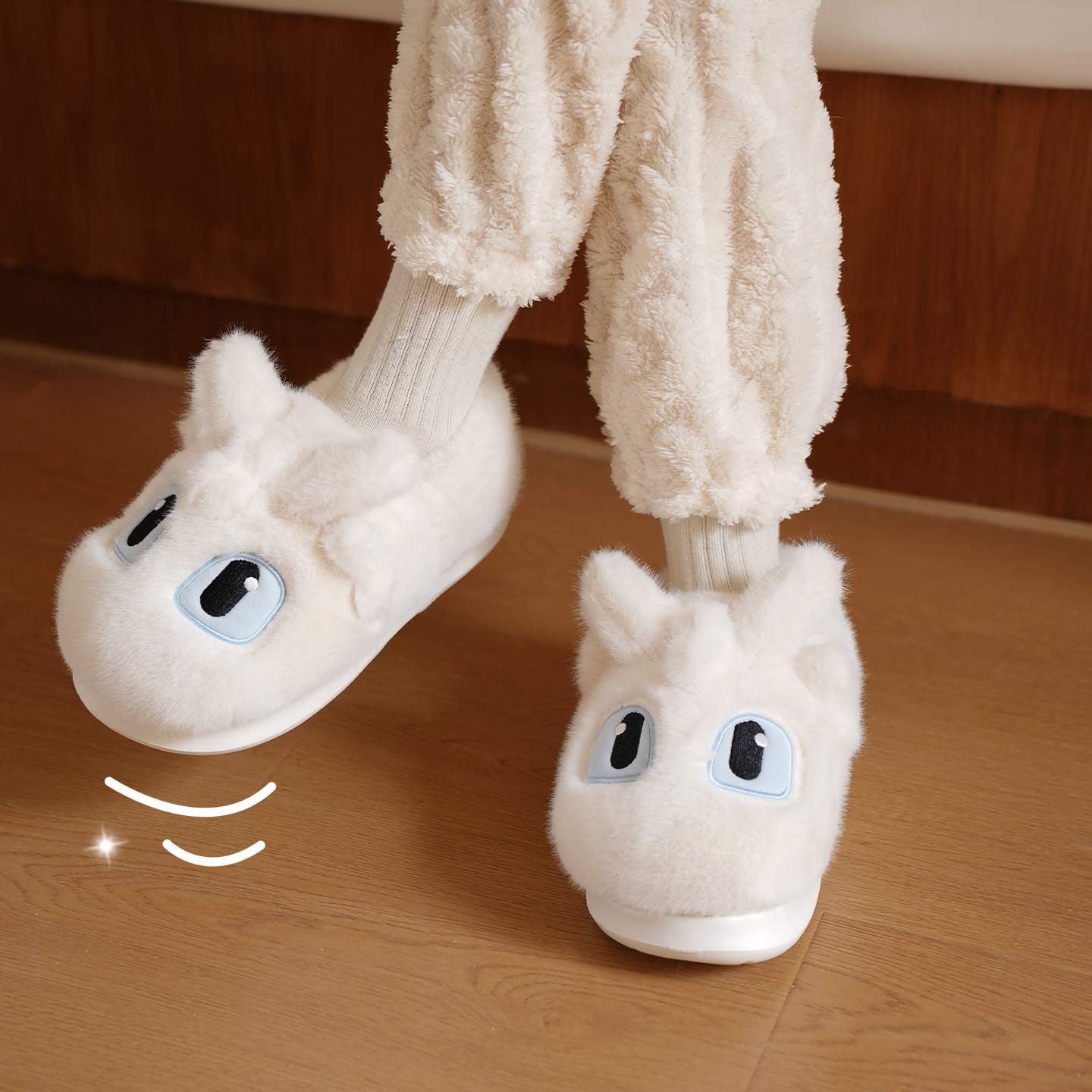 情侣棉鞋女款冬室内家居防滑