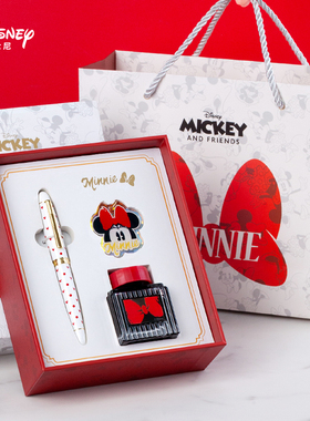 Disney迪士尼米妮米奇钢笔礼盒装学生专用高颜值生日礼物小学生三年级送礼女生男生正品钢笔套装儿童开学礼物
