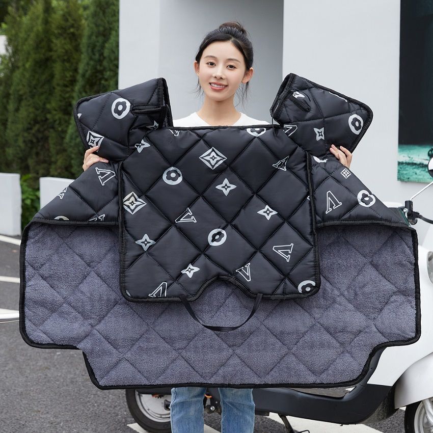 冬季加厚加绒保暖电动车挡风被电