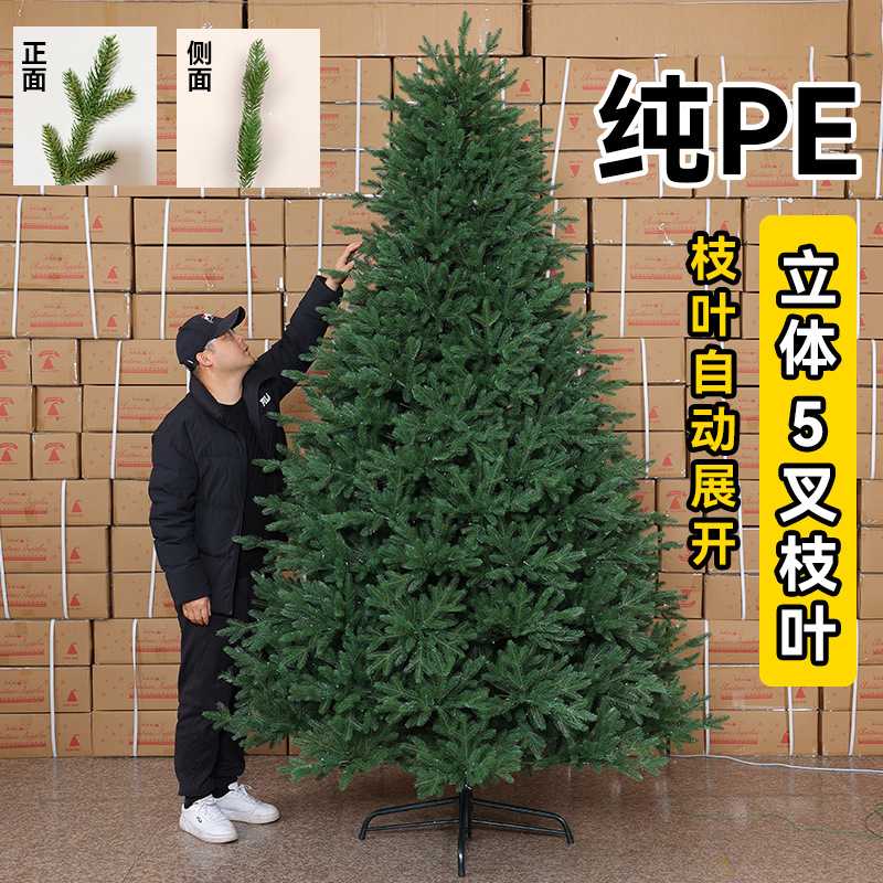 工厂直供纯PE加密发光仿真圣诞树