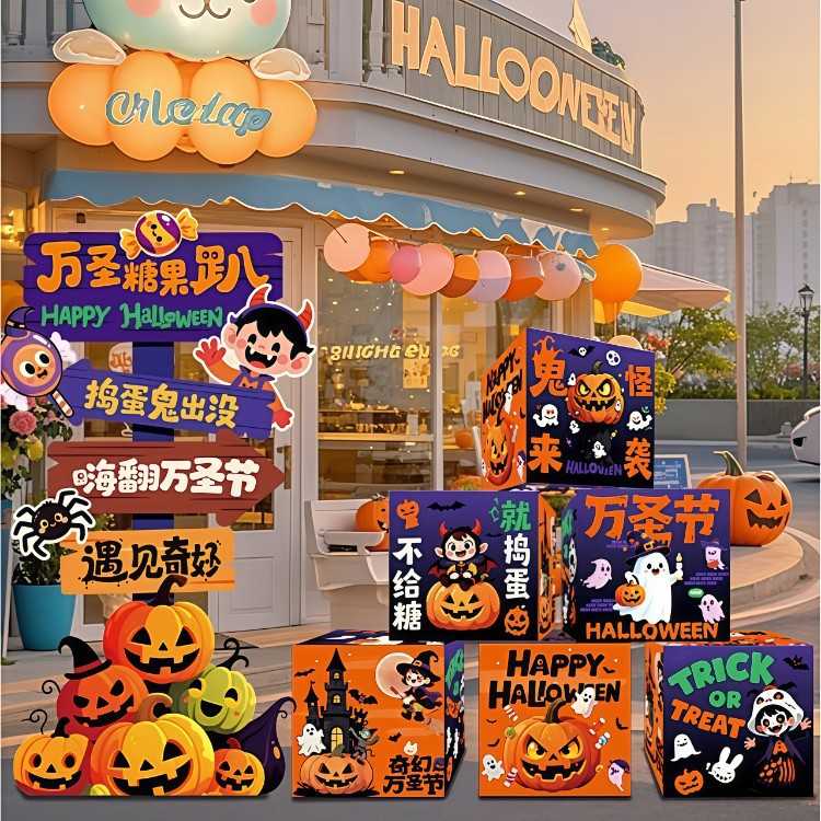 2026万圣节装饰套装KT板拍照框