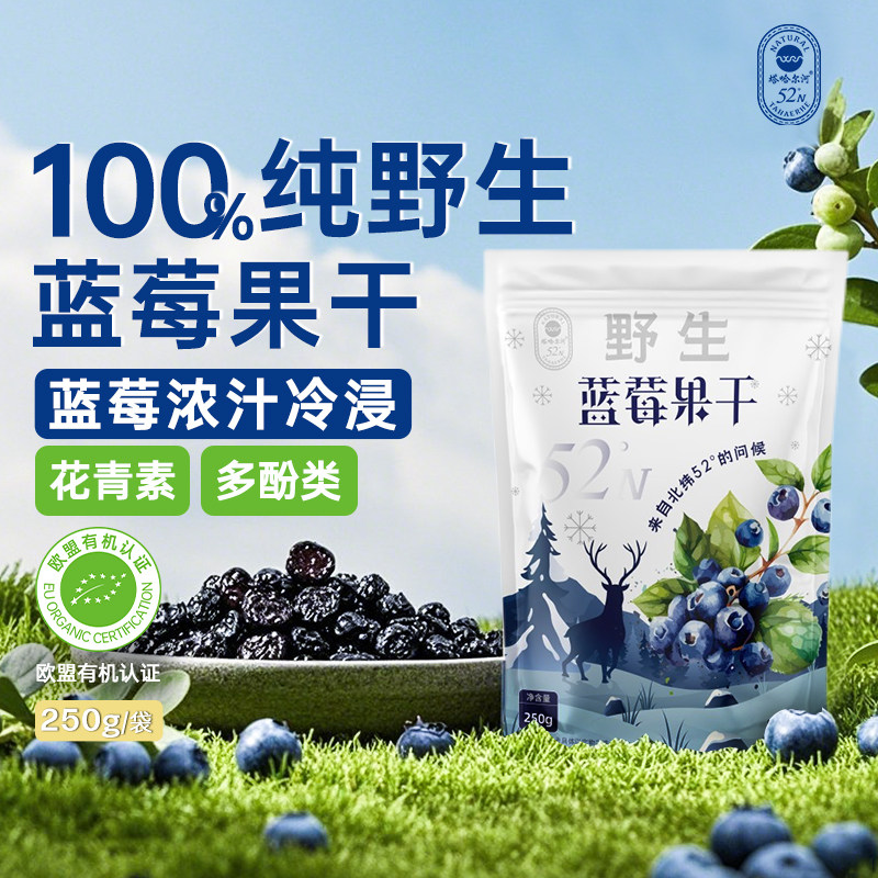 【吉杰年货节】塔哈尔河大兴安岭野生蓝莓果干办公室零食独立小包