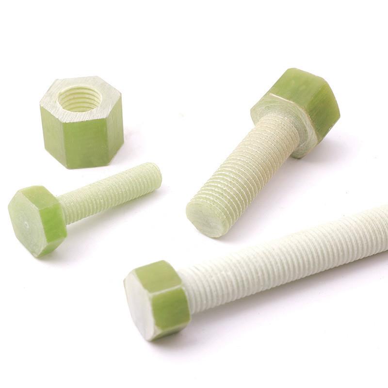 德国精工FRP绝缘螺栓环氧树脂高强度螺杆全丝玻璃钢外六角螺栓螺