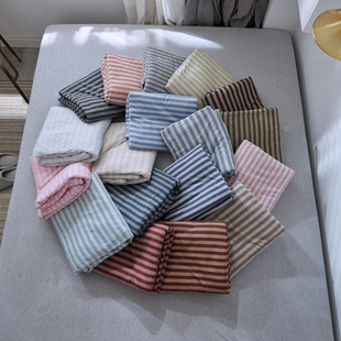 无印天竺棉单被套全棉床笠针织棉良品枕套纯棉学生宿舍单双人被罩