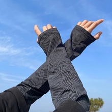 防晒套袖男士夏天宽松冰丝冰袖男款防紫外线开车骑行护臂手套袖女