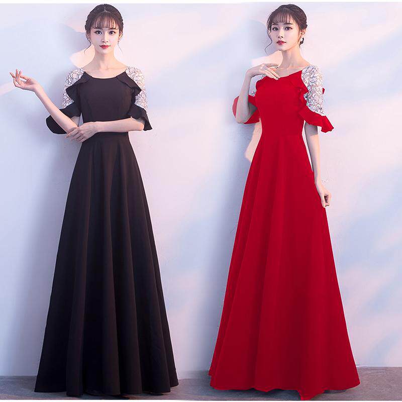 晚礼服女2019新款年会晚宴会高贵优雅红色敬酒服新娘礼服长款结婚|ruв категории Женская одежда, Cвадебные платья, платье/вечернее платье - от Buy2taobao.com для оказания профессиональной услуги покупки агента Taobao