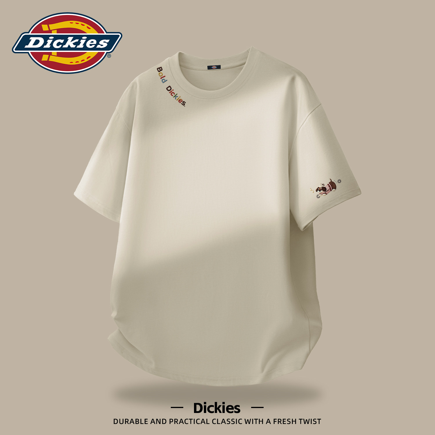 Dickies趣味卡通印花短袖T恤男款青少年设计感上衣夏季新款半袖男