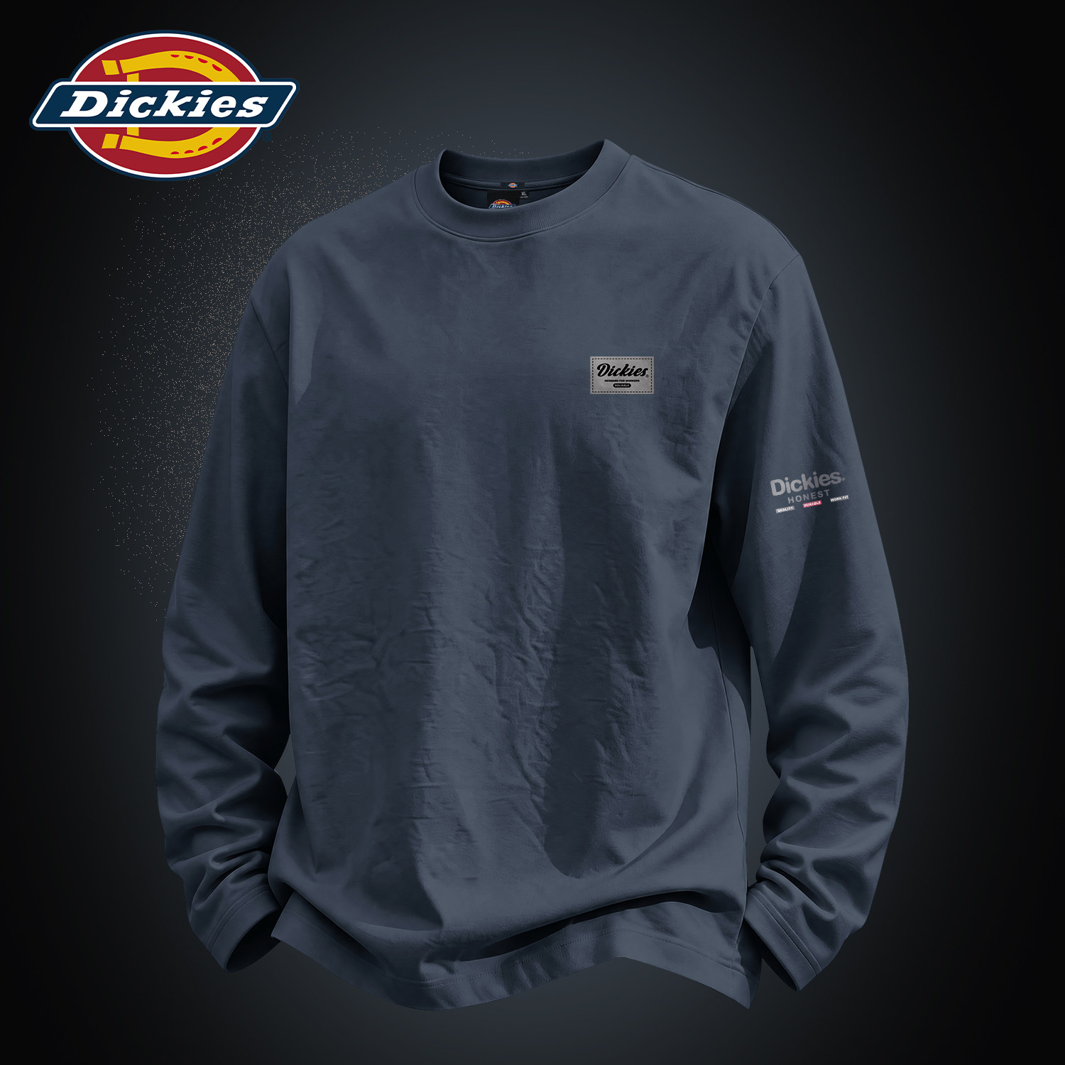Dickies美式重磅长袖T恤男款纯棉百搭2026新款秋季上衣宽松衣服男