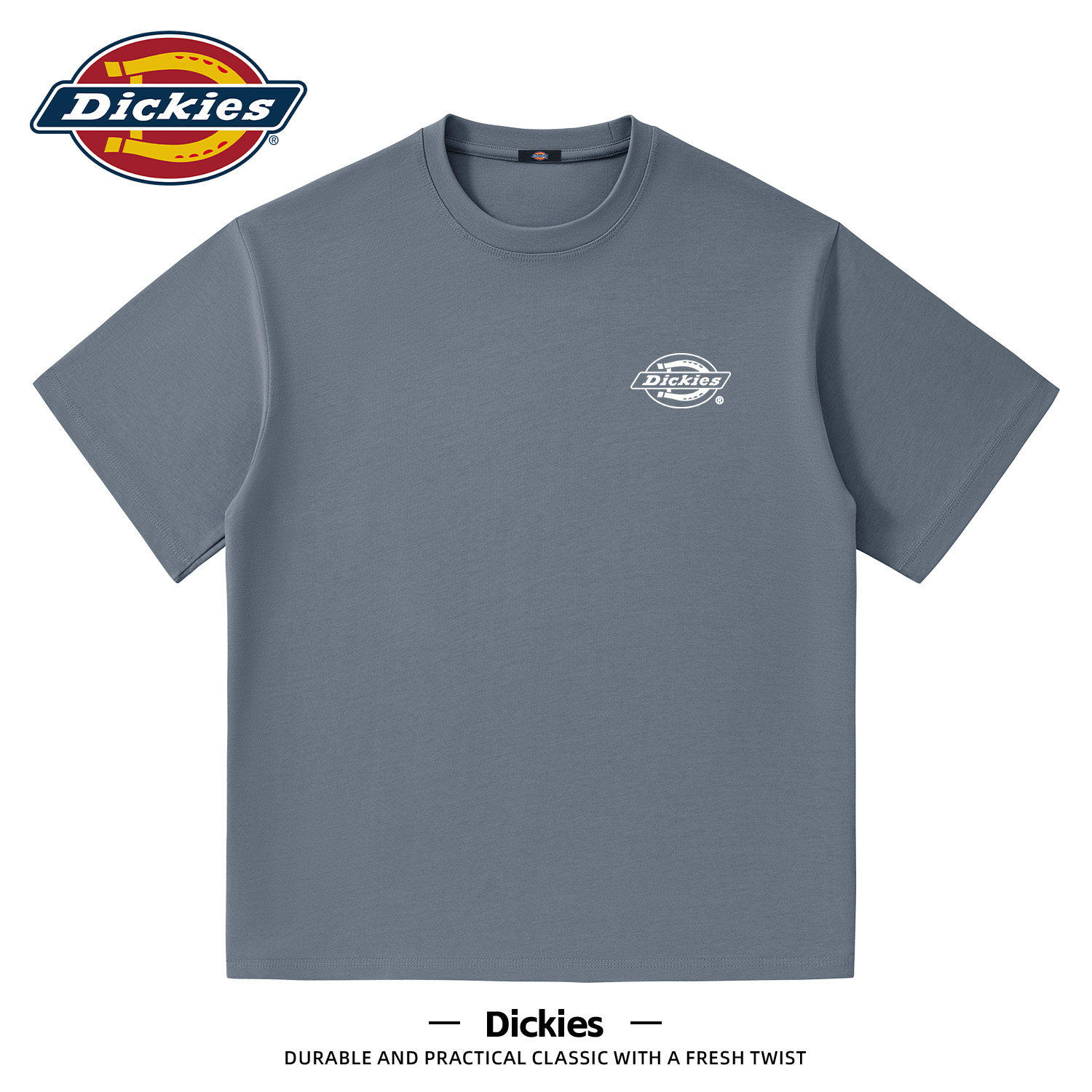 Dickies短袖T恤男款2026新款重磅纯棉夏装衣服男青少年夏季半袖潮
