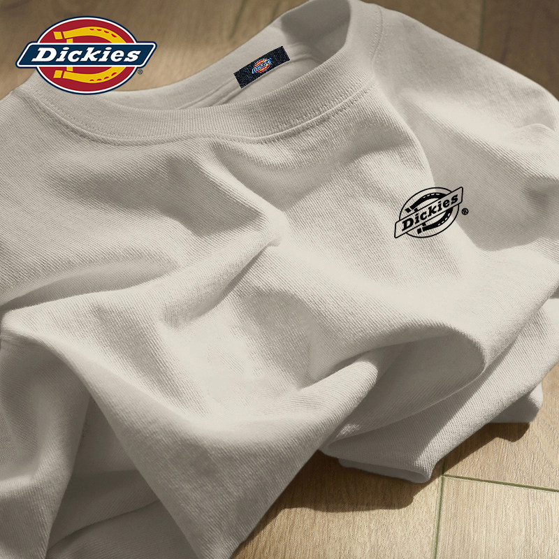 Dickies短袖T恤男2026夏季新款大码休闲男装上衣学生五分袖男半袖