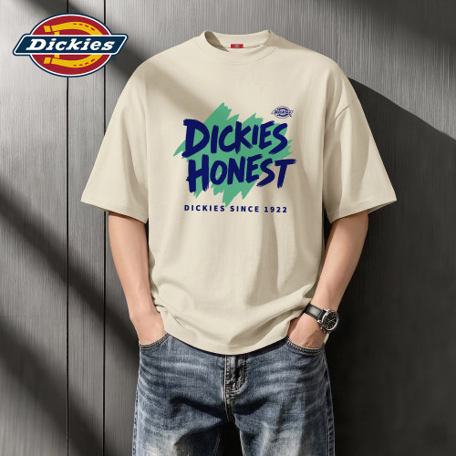 Dickies短袖T恤男女宽松圆领印花2026夏季上衣新款潮流男士五分袖