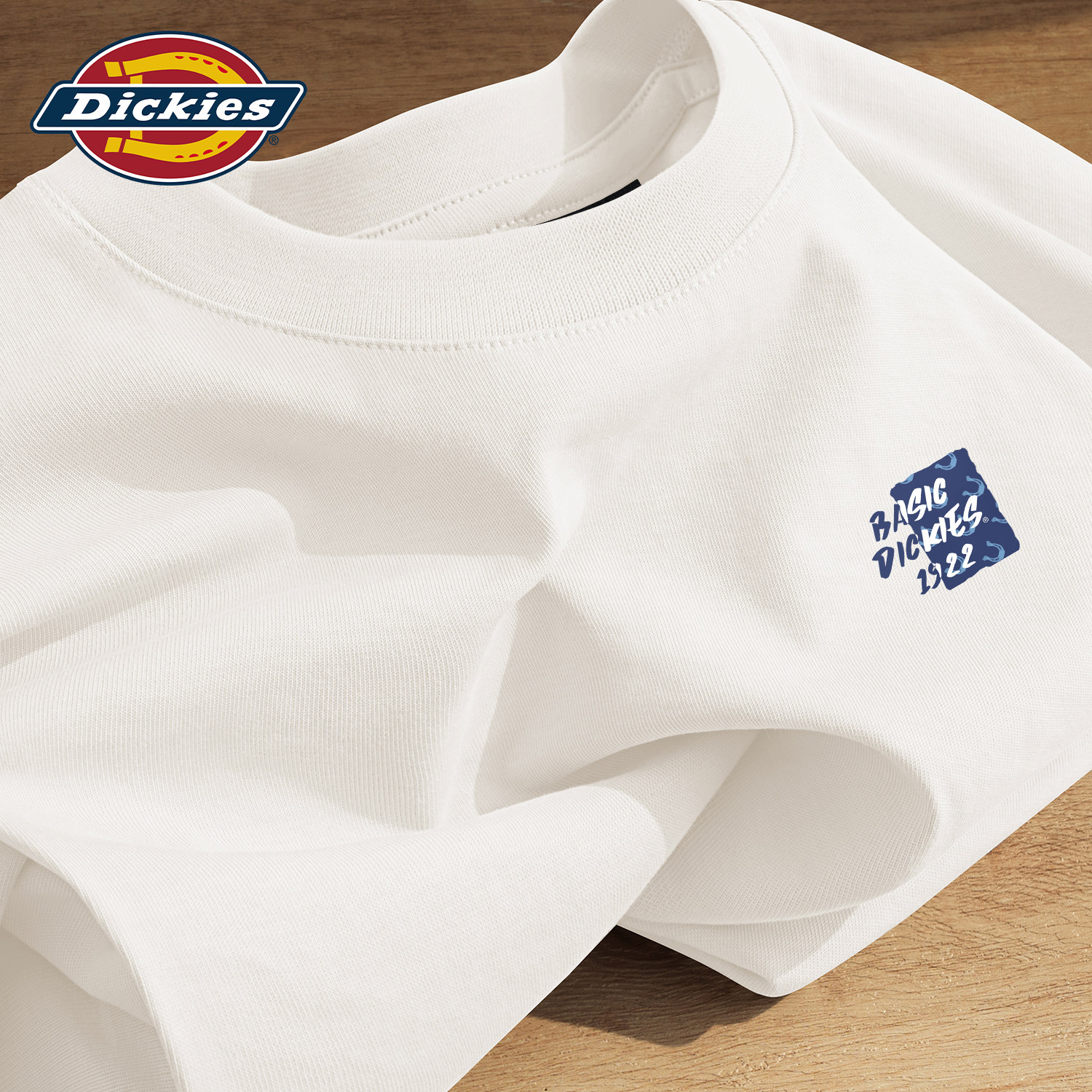Dickies白色纯棉长袖T恤男款青少年重磅衣服男2026秋季新款上衣男