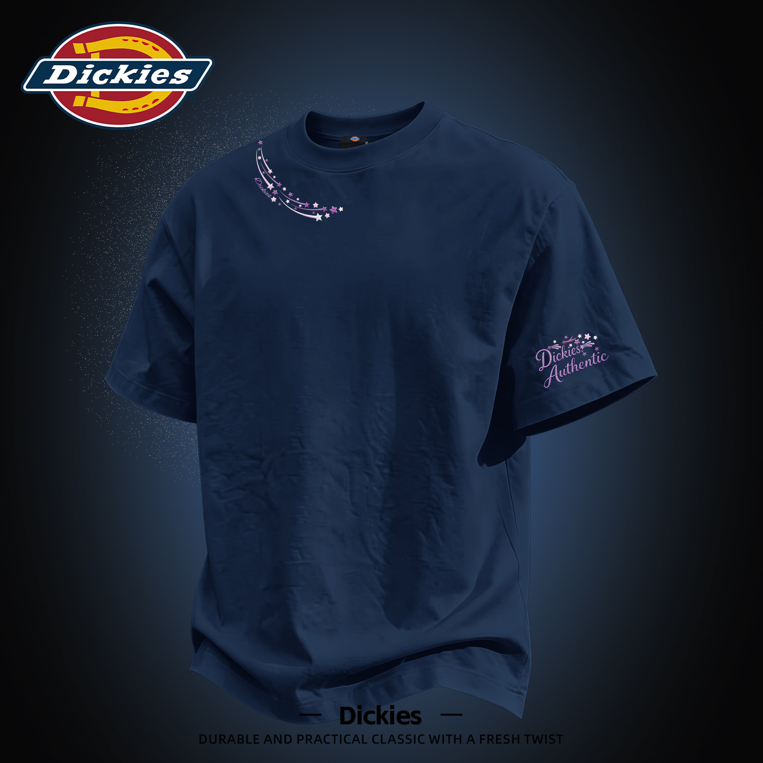 Dickies潮牌短袖T恤男款夏季宽松纯棉印花圆领高级感休闲打底上衣