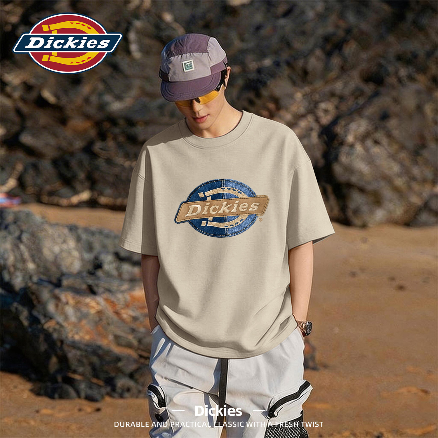 Dickies短袖T恤男生潮牌LOGO印花宽松透气吸汗休闲上衣夏季半袖男