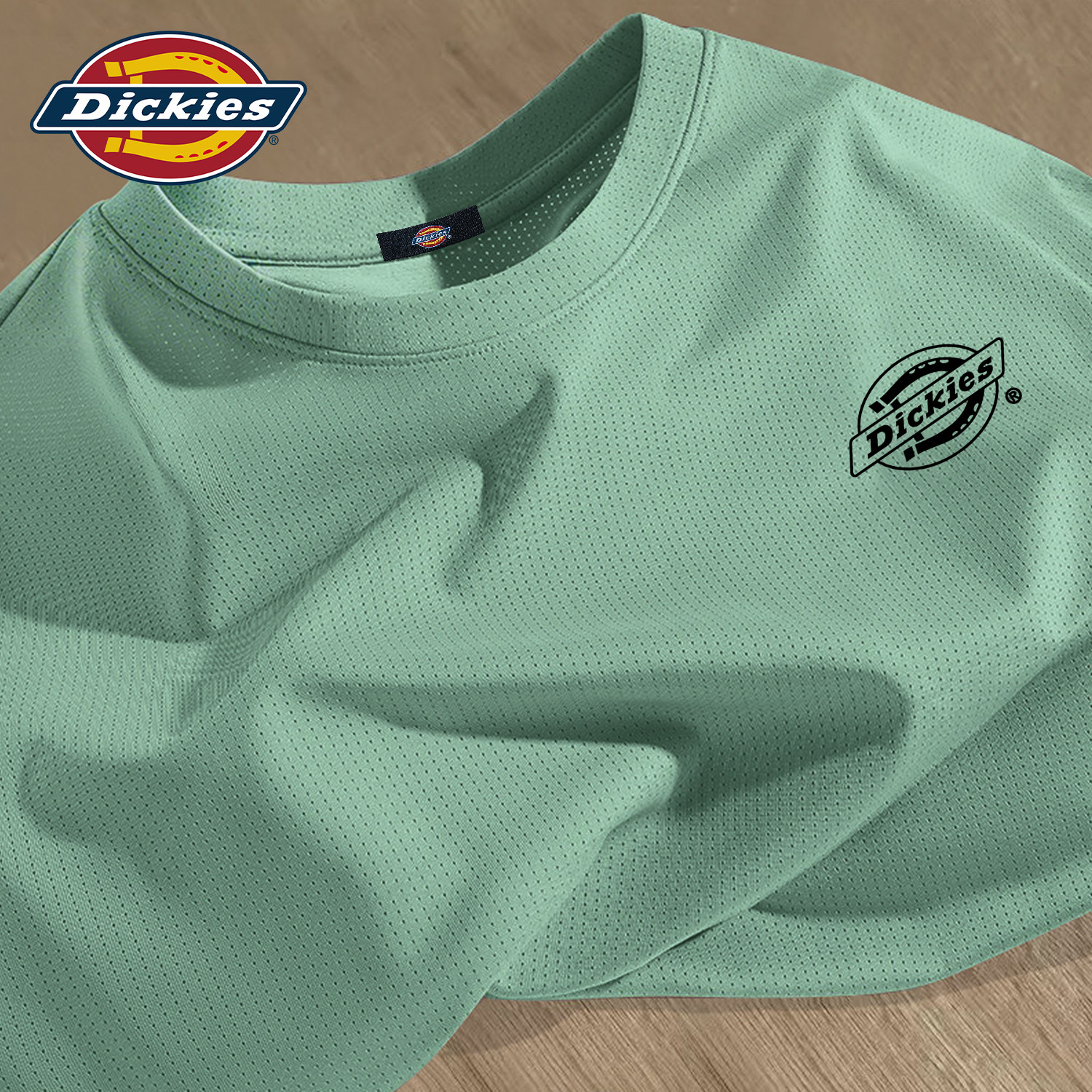 Dickies冰丝短袖T恤男士2026夏季新款网眼速干运动上衣男夏装衣服