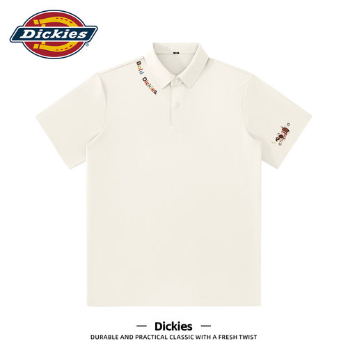Dickies冰丝凉感POLO衫男夏季短袖趣味卡通印花上衣商务休闲男T恤