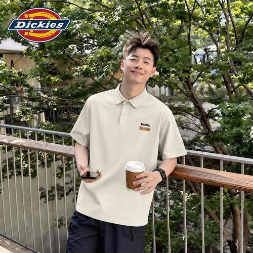 Dickies短袖POLO衫男士夏季速干冰丝上衣商务休闲父亲爸爸装衣服T