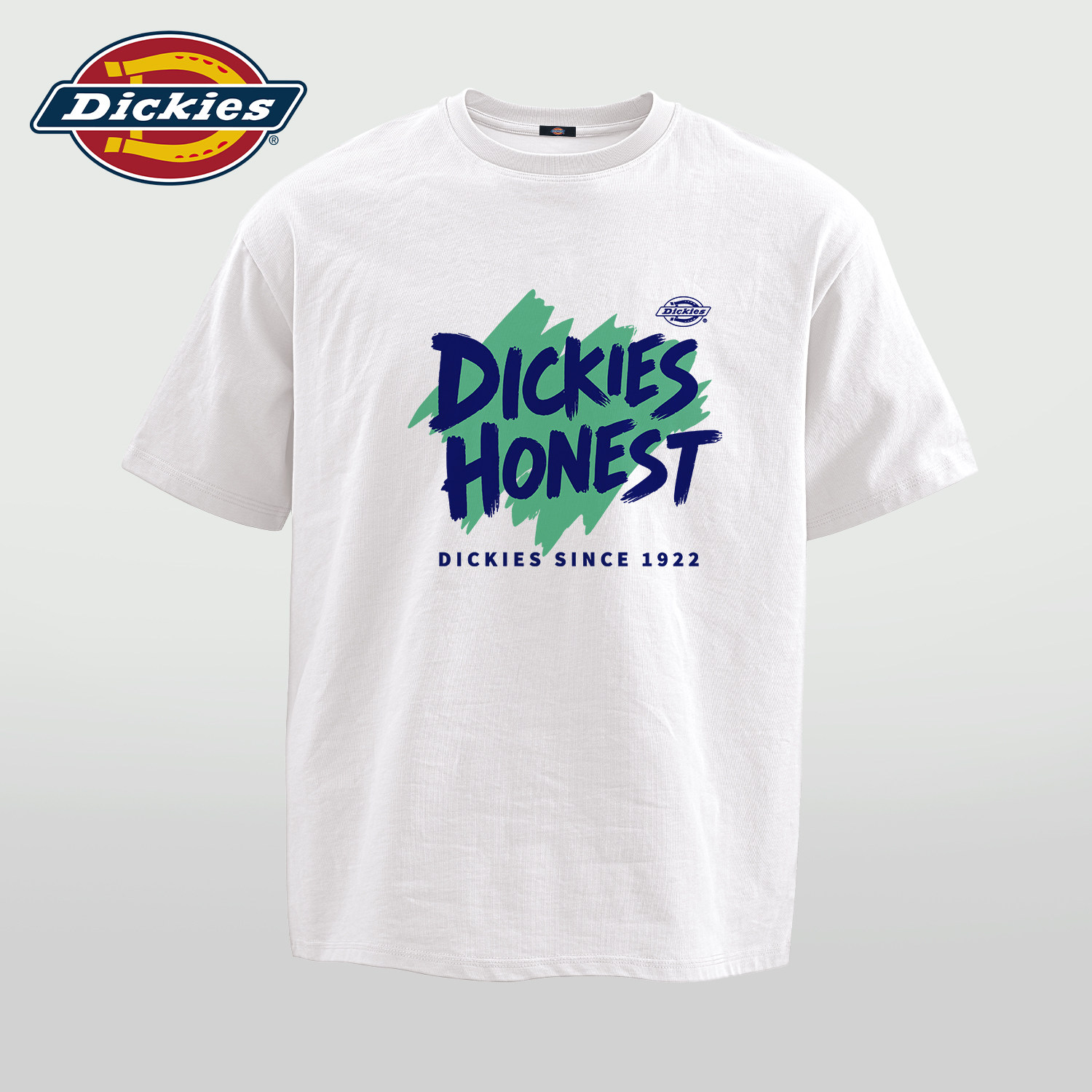 Dickies涂鸦印花短袖T恤男美式重磅宽松半袖衣服复古青少年上衣男