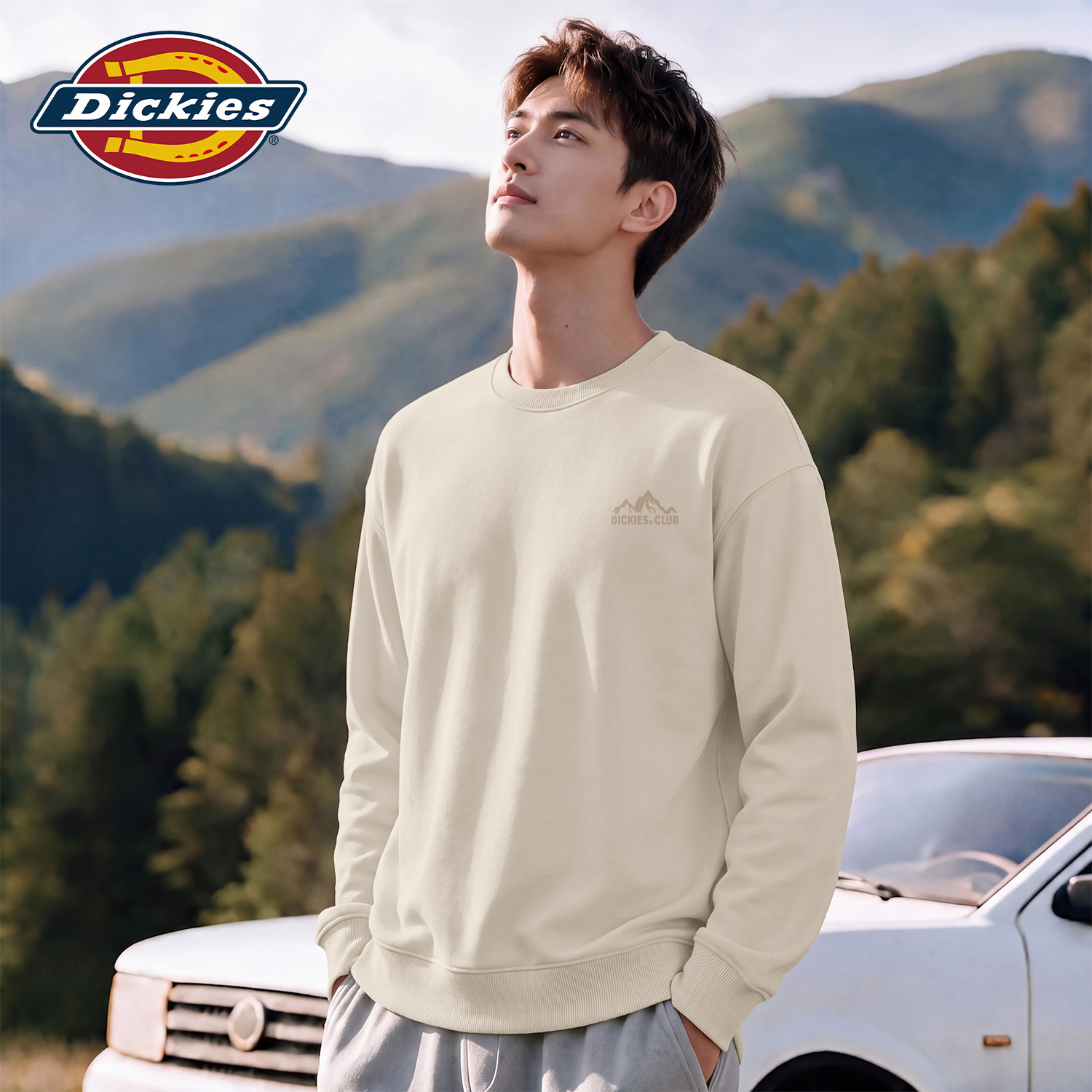 Dickies重磅卫衣男款宽松休闲大码秋季男士衣服潮牌简约男装上衣