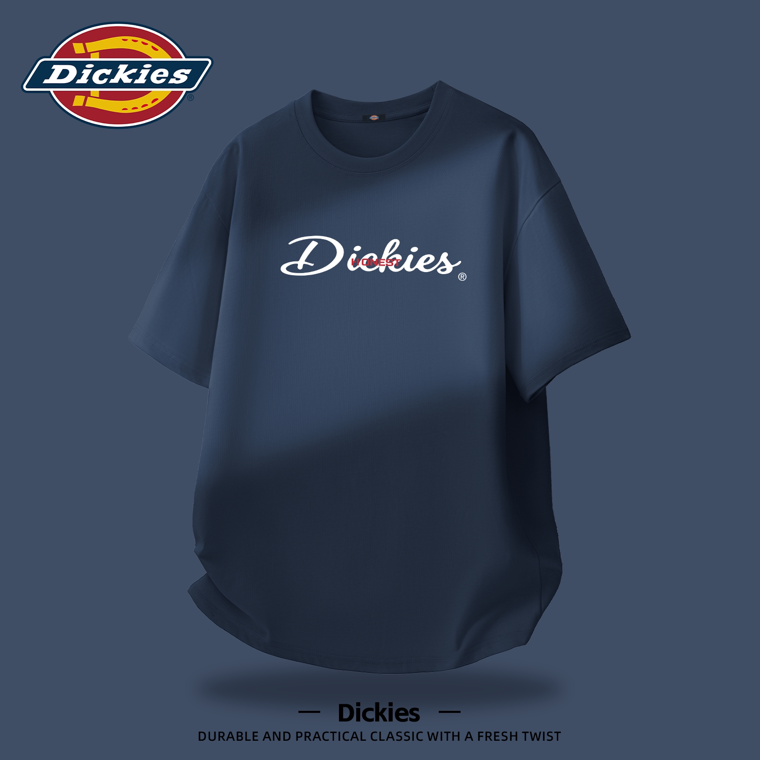 Dickies藏青色纯棉短袖T恤