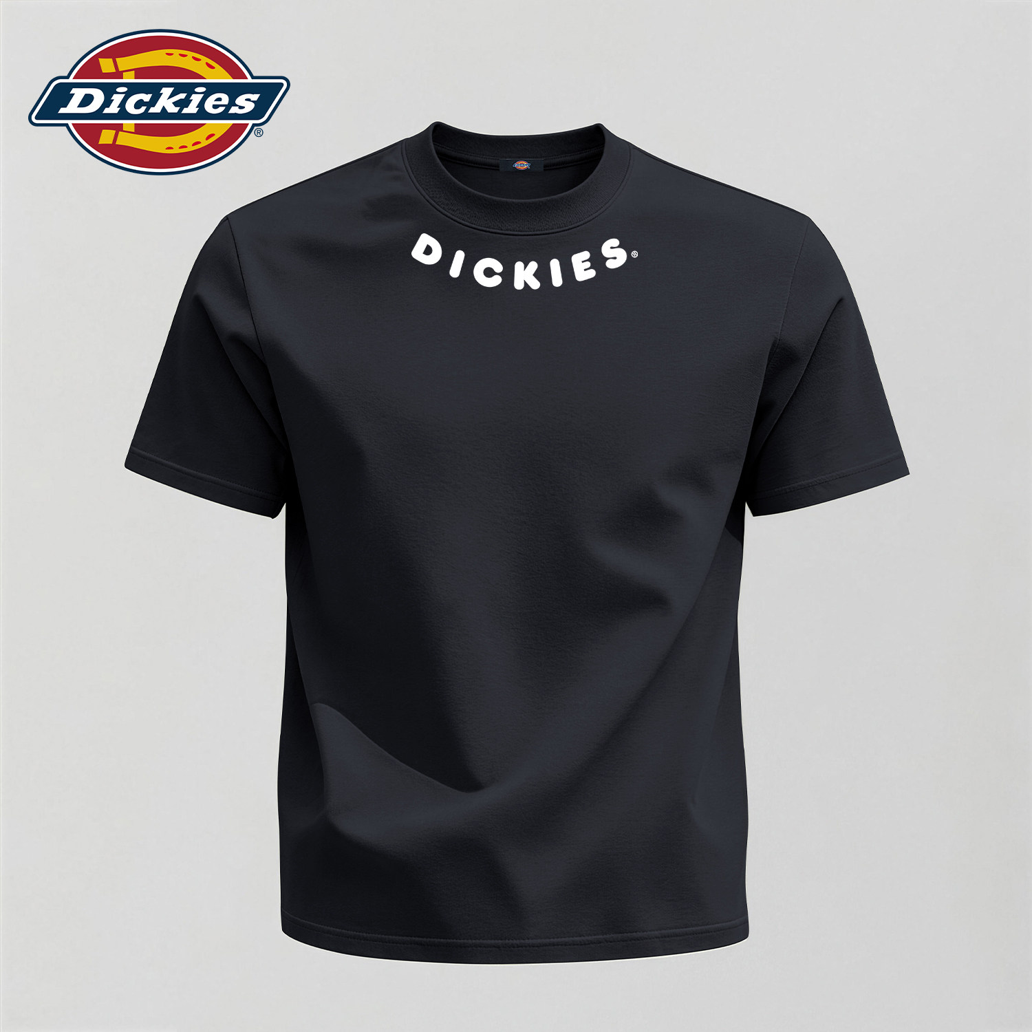 Dickies黑色纯棉短袖T恤男2026新款夏季LOGO印花潮流百搭舒适上衣