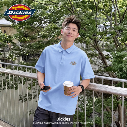Dickies短袖POLO衫男款2026夏季新款翻领商务舒适体恤礼物上衣男T