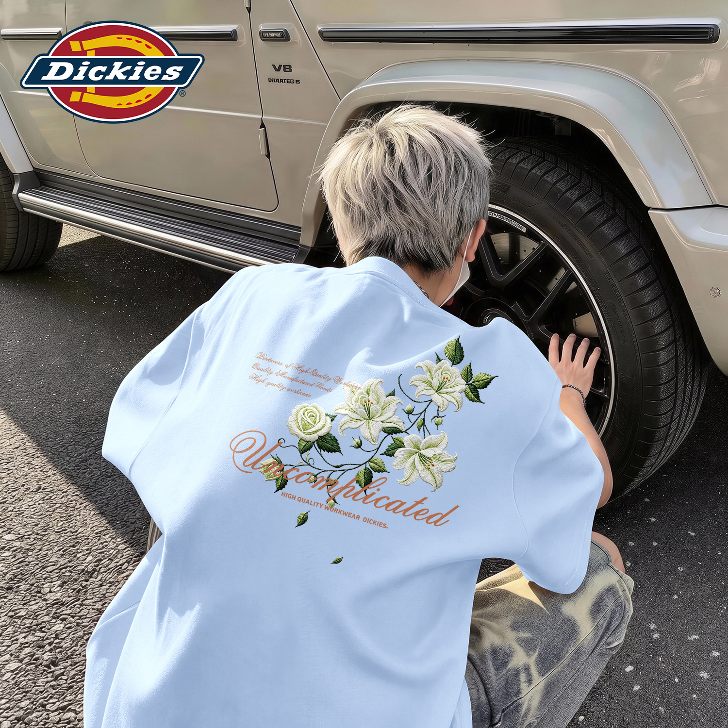 Dickies青少年短袖T恤男款2026新款夏季宽松潮牌印花休闲打底上衣图片