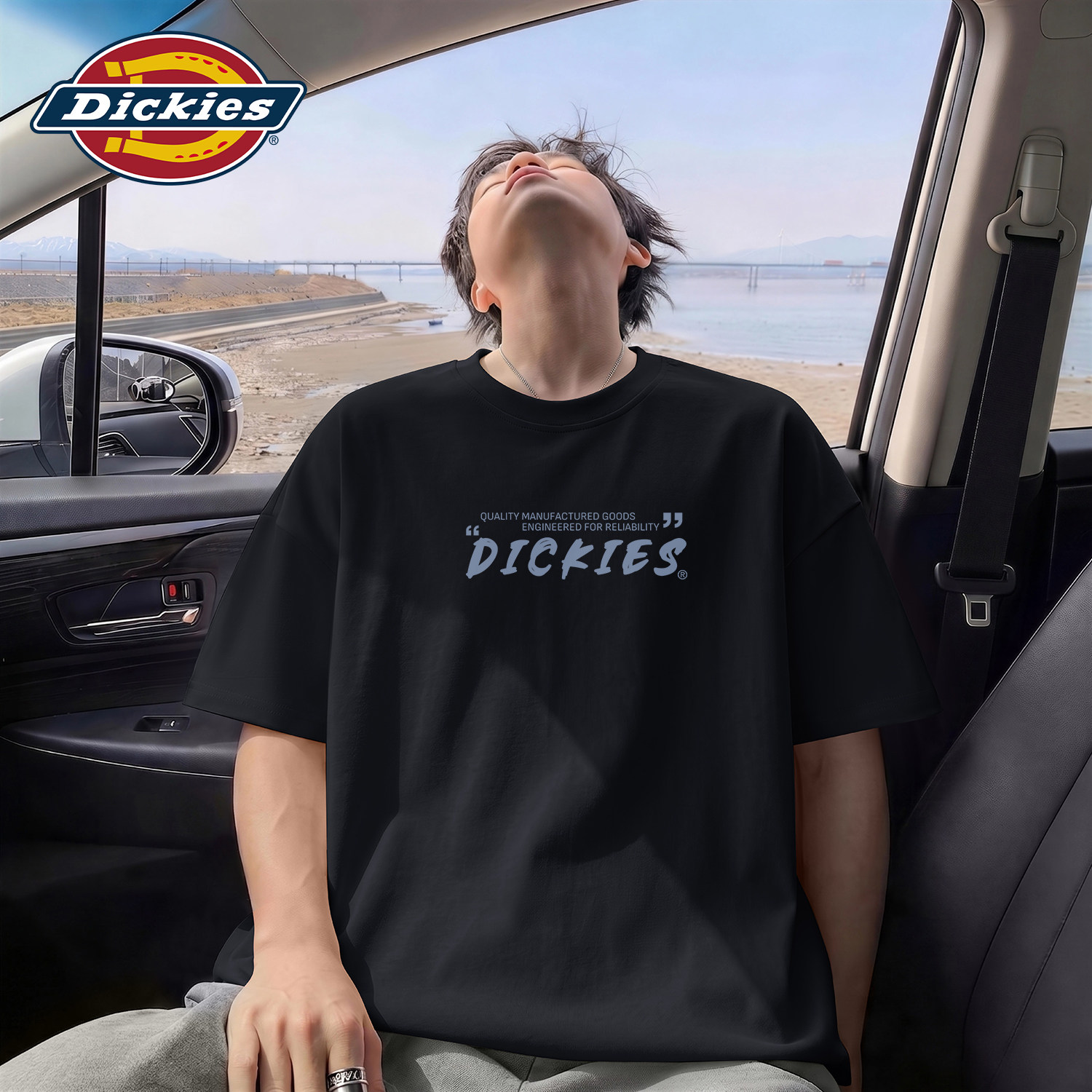 Dickies黑色纯棉短袖T恤男款百搭潮流2026夏季新款半袖上衣男夏装