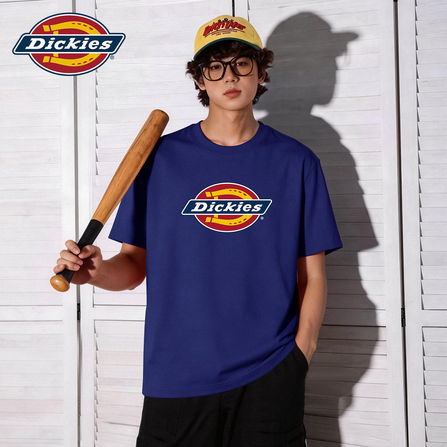 Dickies纯棉短袖T恤男士2026新款夏季宽松大码青少年运动上衣男款
