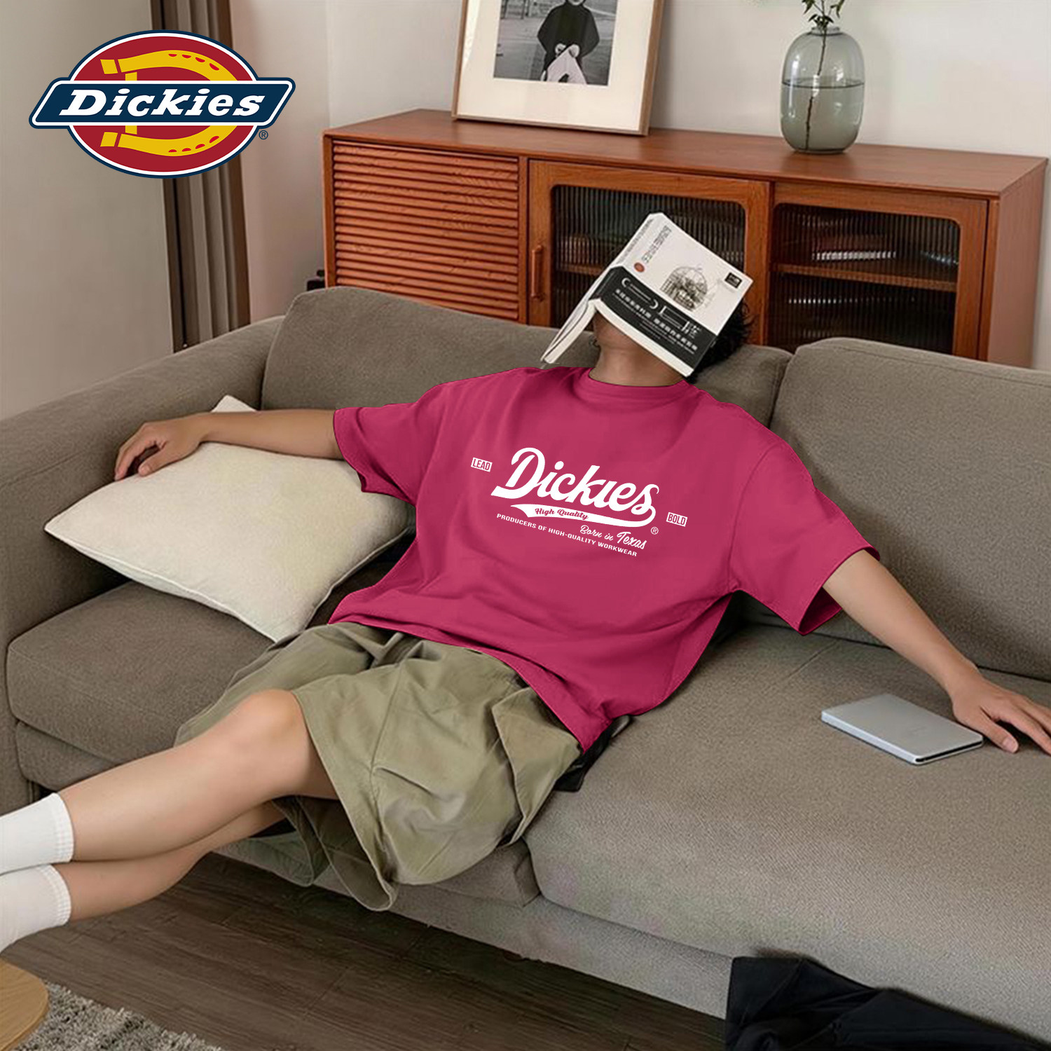 Dickies短袖T恤男女2026夏季新款大码LOGO印花上衣纯棉宽松半袖男