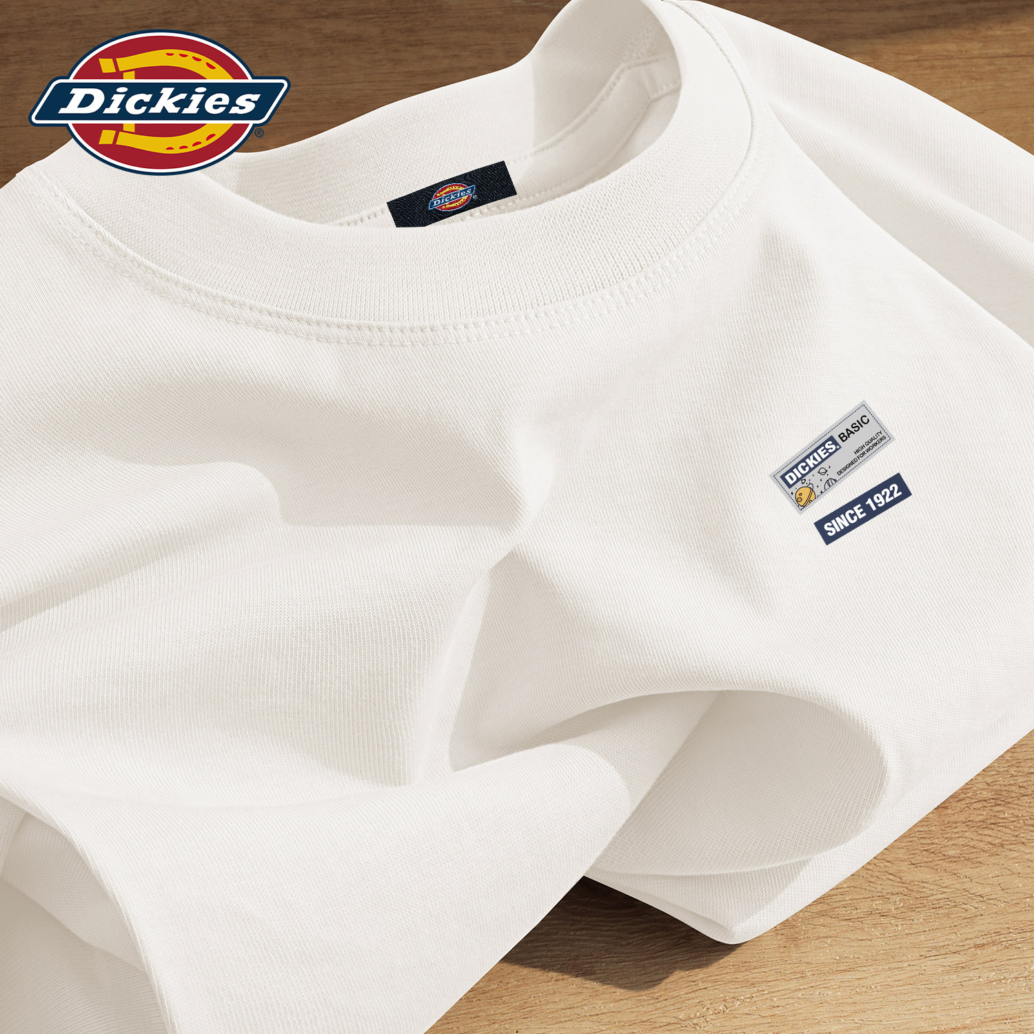Dickies白色短袖T恤男款圆领重磅宽松上衣2026夏季新款纯棉衣服男