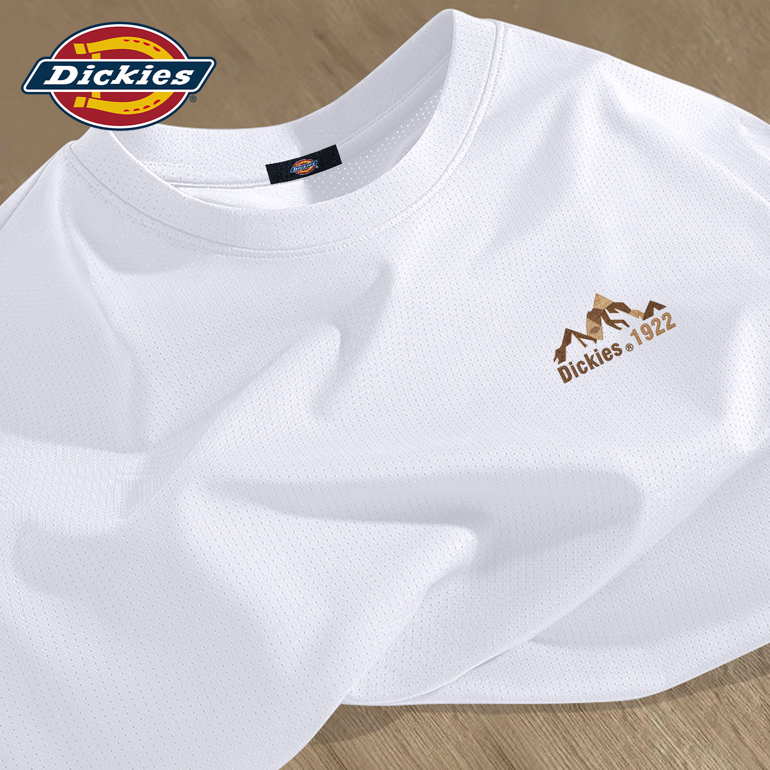 Dickies短袖T恤男款白色冰丝凉感速干上衣健身运动跑步休闲半袖男