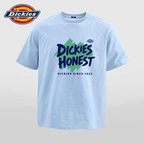 Dickies美式潮流短袖T恤男女涂鸦印花宽松圆领夏季新款半袖上衣男