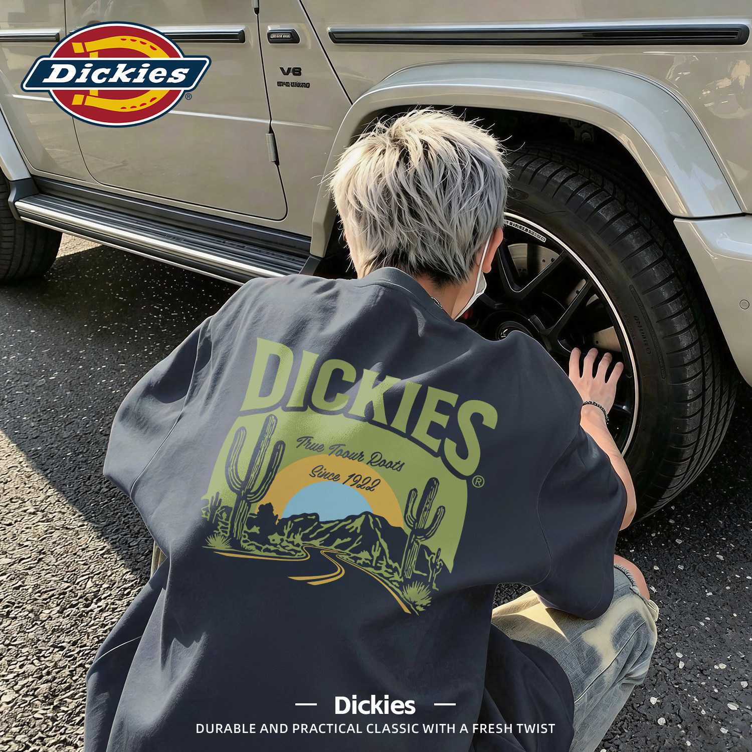 Dickies短袖T恤男款大码美式休闲上衣2026新款夏季帅气时髦半袖男