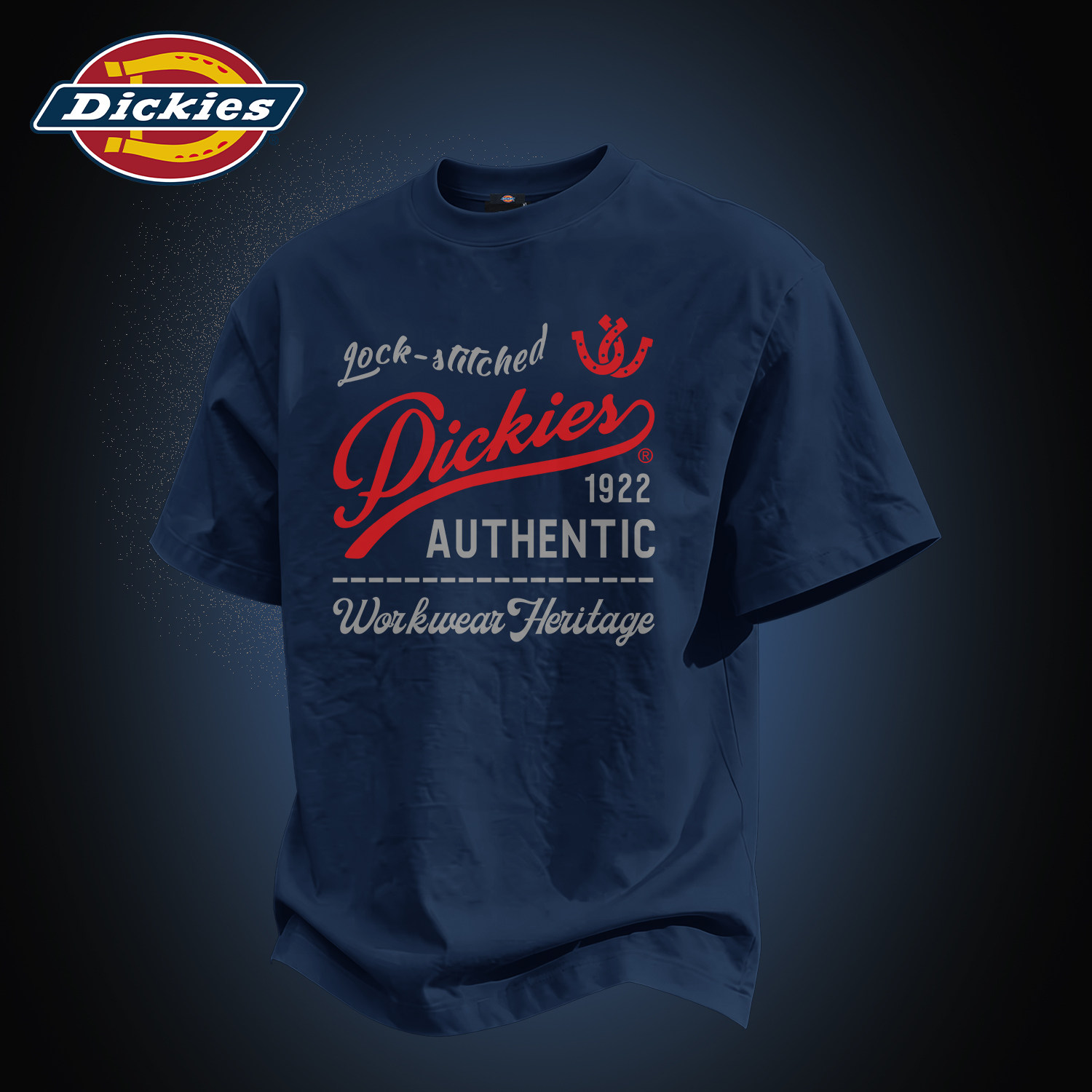 Dickies美式复古LOGO印花短袖T恤男夏季圆领潮牌休闲百搭纯棉上衣