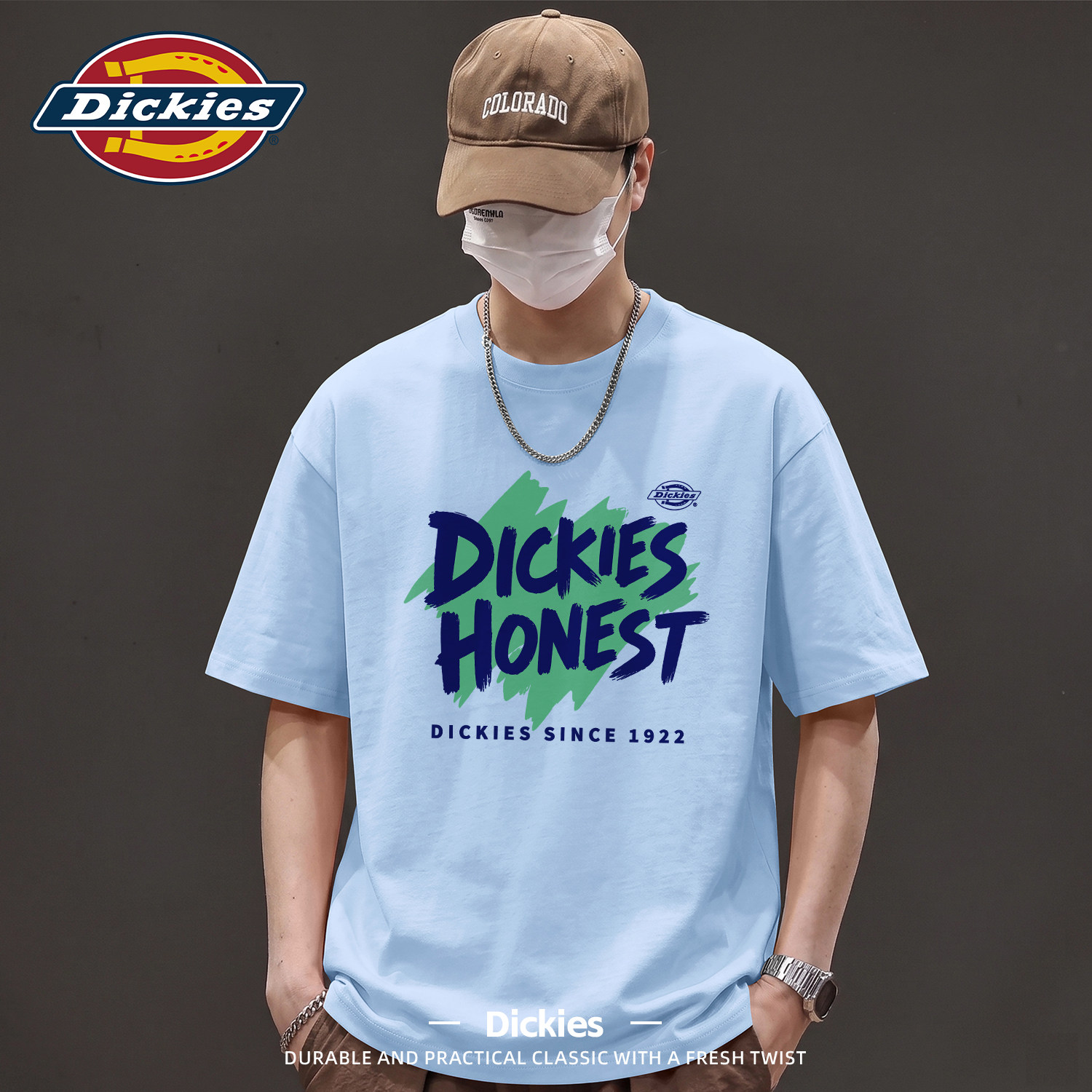 Dickies短袖T恤男2026新款美式潮流印花宽松透气纯棉休闲百搭上衣