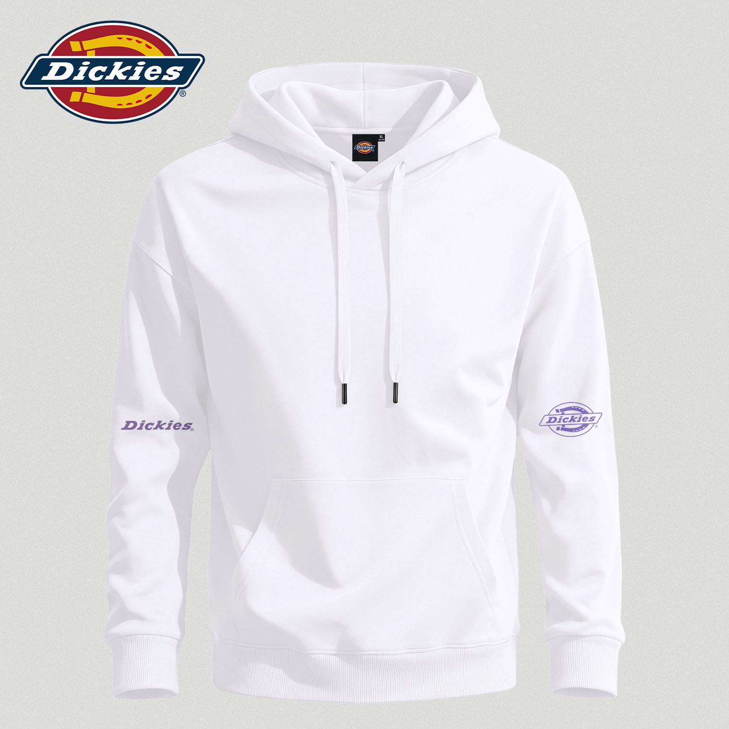 Dickies美式连帽卫衣男生秋季情侣百搭潮牌白色宽松大码舒适帽衫